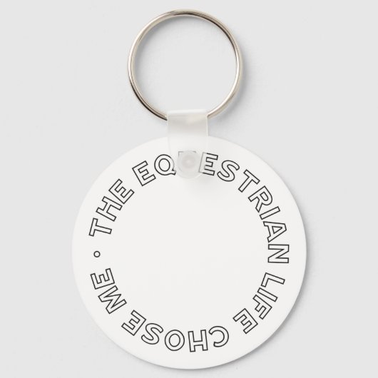 Porte-clés La Vie Équestre M'A Choisi Cheval Moderne (Recto)