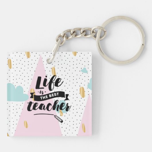 Porte-clés La vie est le meilleur professeur (Dos)