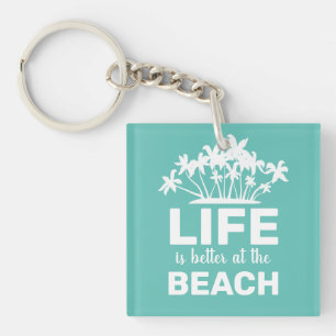 Porte-clés La vie est meilleure à la plage Île tropicale