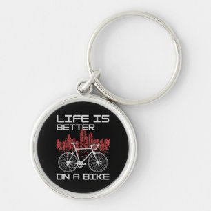 Porte-clés La vie est meilleure à vélo