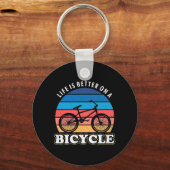 Porte-clés La vie est meilleure à vélo (Recto)