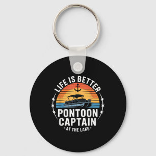 Porte-clés La vie est meilleure au capitaine de la ponton du