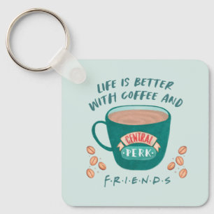 Porte-clés La vie est meilleure avec du café et des AMIS™