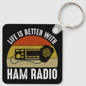 Porte-clés La Vie Est Meilleure Avec Ham Radio (Dos)