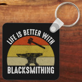 Porte-clés La Vie Est Meilleure Avec Le Blacksmier (Verso)