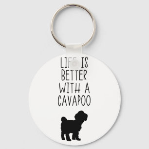 Porte-clés La Vie Est Meilleure Avec Un Cavapoo