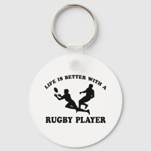 Porte-clés La vie est meilleure avec un joueur de rugby