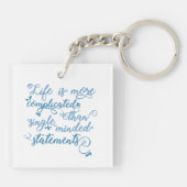 Porte-clés La vie est plus compliquée croissance personnelle (Dos)