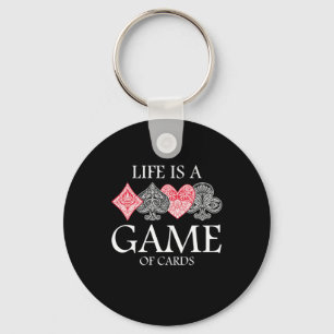 Porte-clés La Vie Est Un Jeu De Cartes Poker Joueur Casino Je