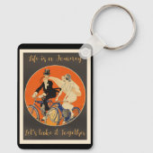 Porte-clés La vie est un voyage, l'amour, (Verso)