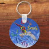 Porte-clés La vie est une plage - ciel bleu (Recto)