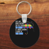 Porte-clés La vie ne consiste pas à attendre la tempête pour (Recto)