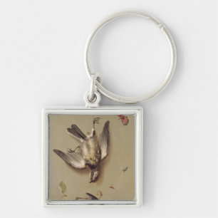 Porte-clés La vie toujours des oiseaux et des cerises morts,