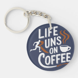 Porte-clés La vie tourne sur le café