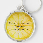 Porte-clés La Vie Vous Donne Une Citation De Citron (Devant)