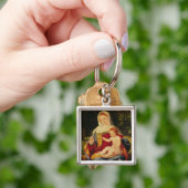 Porte-clés La Vierge et l'enfant avec une pousse d'olive (main)