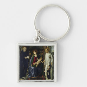Porte-clés La Vierge et l'enfant (huile)