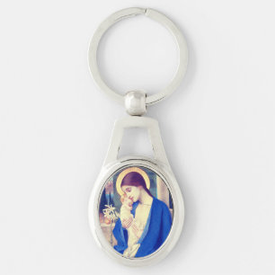 Porte-clés La Vierge Marie et l'Enfant Jésus grâce de la Rena