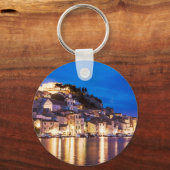 Porte-clés La ville croate de Sibenik la nuit (Recto)