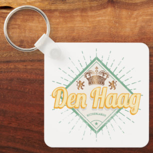 Porte-clés La ville de La Haye Pays-Bas Retro Holland Vintage