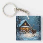 Porte-clés La visite de Noël enneigée de Big Buck (Devant)