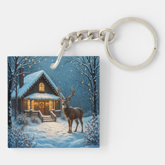 Porte-clés La visite de Noël enneigée de Big Buck (Dos)