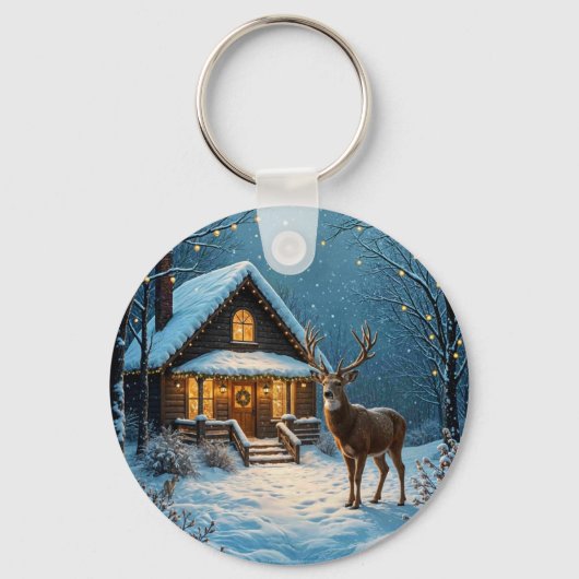 Porte-clés La visite de Noël enneigée de Big Buck (Recto)