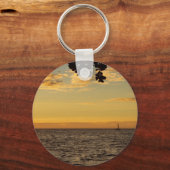 Porte-clés La voile dans le coucher du soleil (Recto)