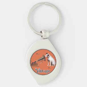 Porte-clés La voix de son maître Vintage Orange