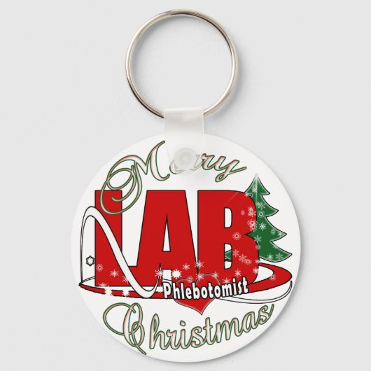 PORTE-CLÉS LAB PHLEBOTOMISTE NOËL (Recto)