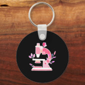 Porte-clés Lab Science Floral Microscope Biologist Science Va (Recto)