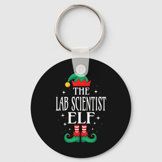 Porte-clés Lab Scientist Elf Job Title Funny Christmas Matchi (Recto)