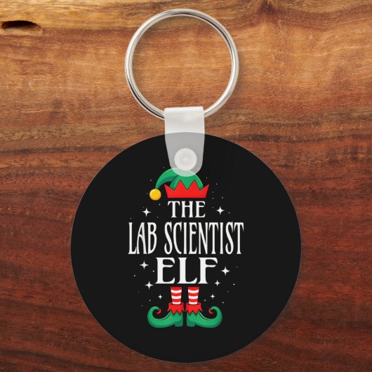 Porte-clés Lab Scientist Elf Job Title Funny Christmas Matchi (Recto)