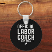 Porte-clés Labor Coach Est 2026 Expecting New Mom Dad Baby Sh (Recto)