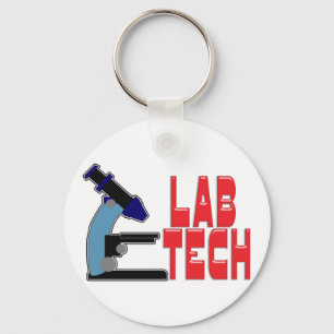 Porte-clés LABORATOIRE TECH avec le MICROSCOPE