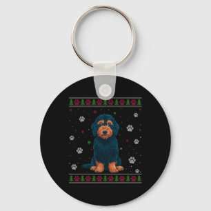 Porte-clés Labradoodé Chandail de Noël Xmas Animaux de compag