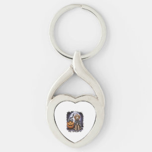 Porte-clés Labradoodle Chien Halloween Carré