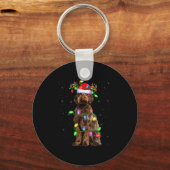 Porte-clés Labradoodle Dog Xmas Lighting Santa Labradoodle Ch (Recto)