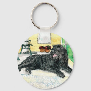 Porte-clés Labradoodle noir