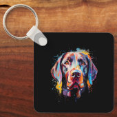 Porte-clés Labrador Colorful (Recto)