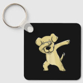 Porte-clés Labrador Costume Dabbing Labrador (Recto)