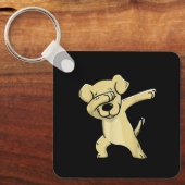 Porte-clés Labrador Costume Dabbing Labrador (Recto)