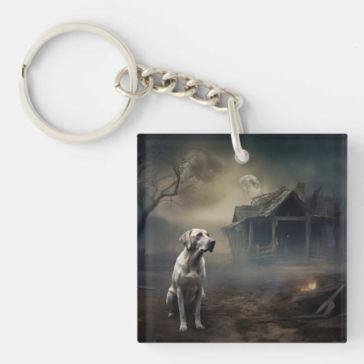 Porte-clés Labrador Halloween Épouvantable (Devant)