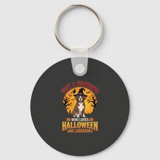 Porte-clés Labrador Halloween Grand-mère Conception de chien_ (Recto)