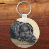 Porte-clés Labrador noir (Recto)