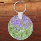 Porte-clés Labrador noir dans un bois de jacinthes des bois b (Verso)