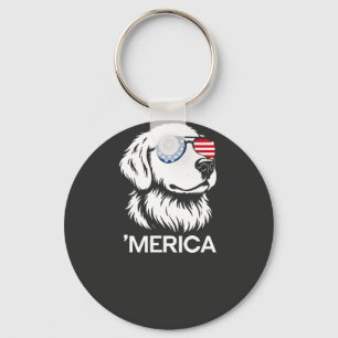 Porte-clés Labrador patriotique drapeau américain Quatre Juil