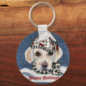 PORTE-CLÉS LABRADOR RETRIEVER BLANC   (Recto)