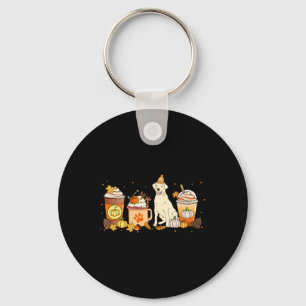 Porte-clés Labrador Retriever Café Citrouille épice automne M
