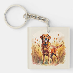 Porte-clés Labrador Retriever Chien Rouge Renard